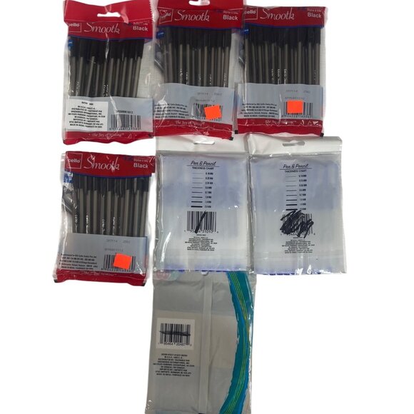 Assorted Ballpoint & Gel Pens Pack Jot & Cello Medium Tip Black & Blue - Picture 2 of 5